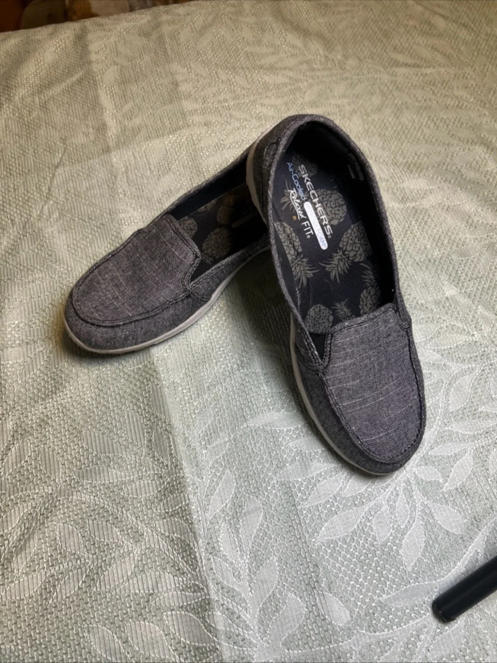 Skechers Women’s Charcoal‎ Espadrille Slip-On Loafers